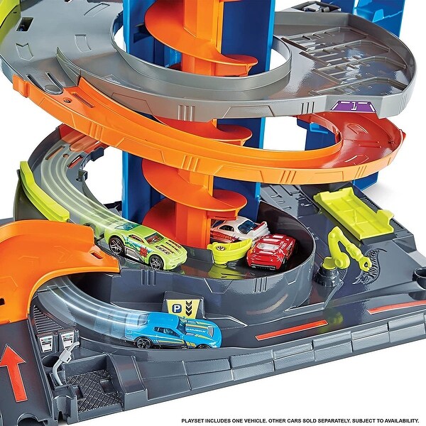 Hot Wheels City Mega Garage Playset w/ Corkscrew Elevator